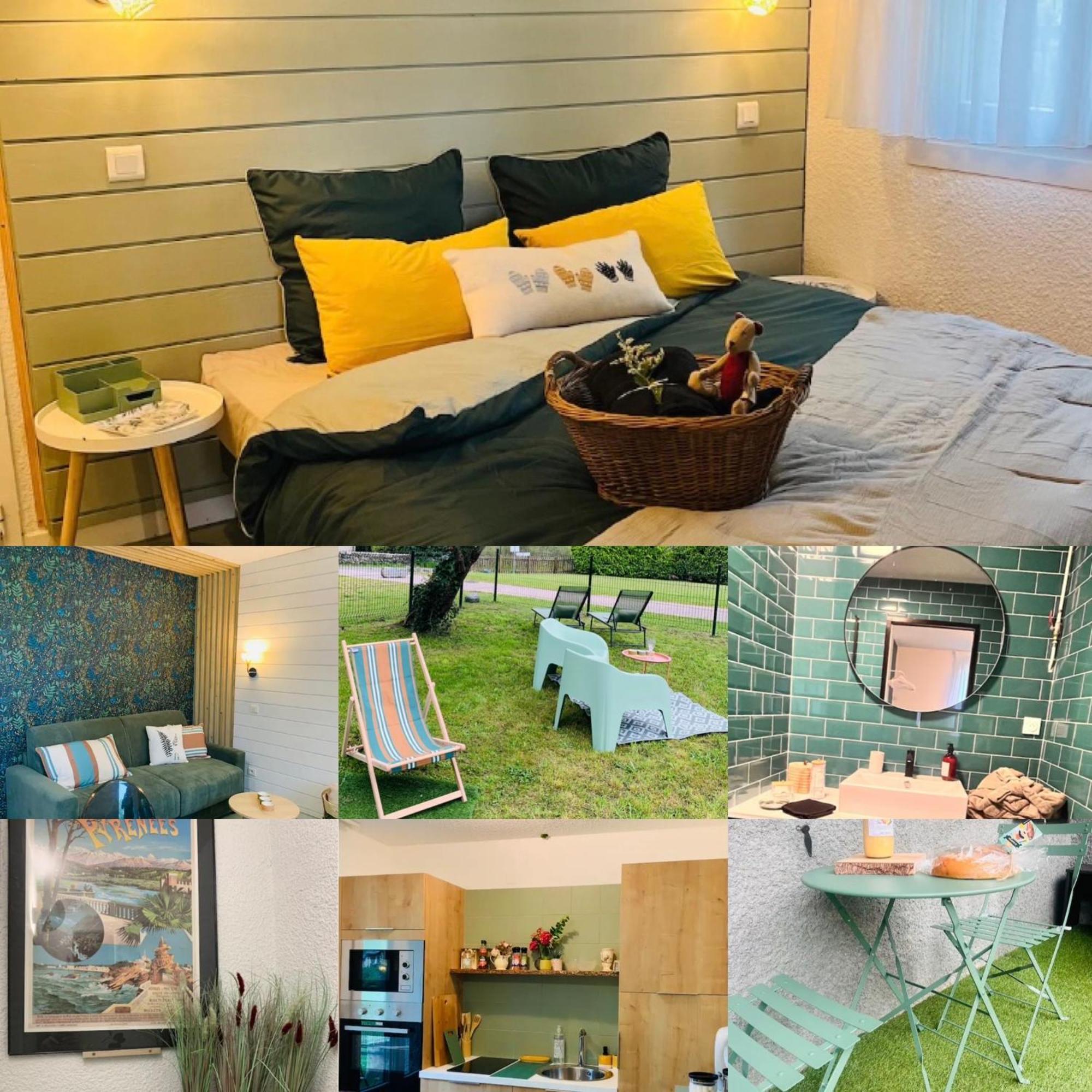 La Suite Unique - Le Jardin Sur Les Pyrenees- Vue Panoramique Montagne -Jardin Cloture Prive De 100M2-Parking-Linge De Lit Et Serviettes Compris- Bielle Ngoại thất bức ảnh